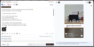 Programmation sur Métricool du post Instagram